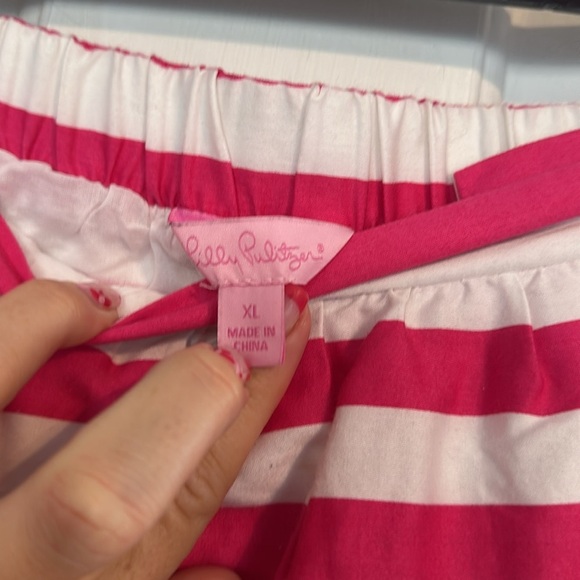 Lilly Pulitzer pink and white Mini Skirt size XL - Picture 3 of 5
